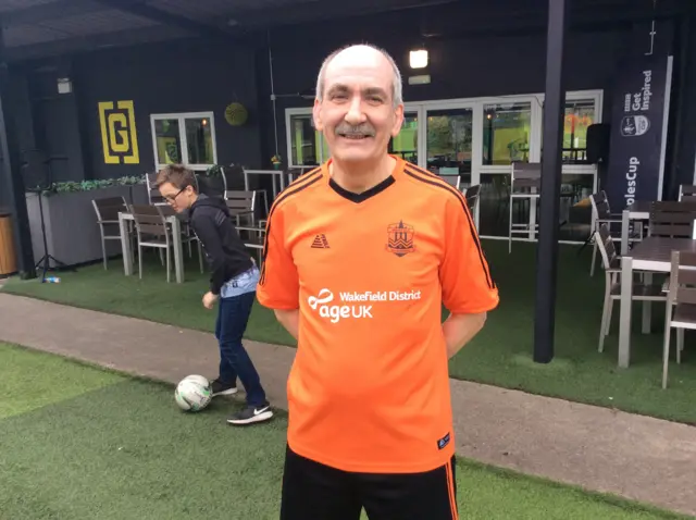 Mike from the Wakefield Wanderers 50+ squad at the FA People's Cup in Leeds