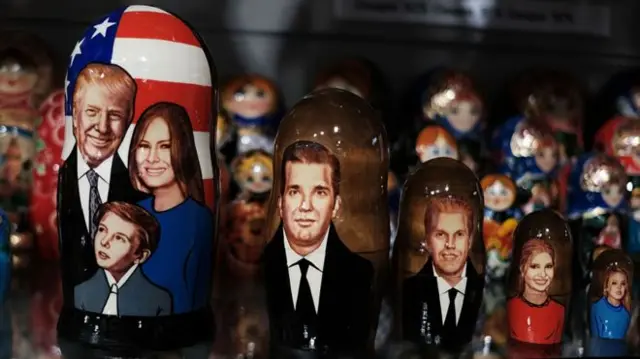 Russian dolls showing Trump family