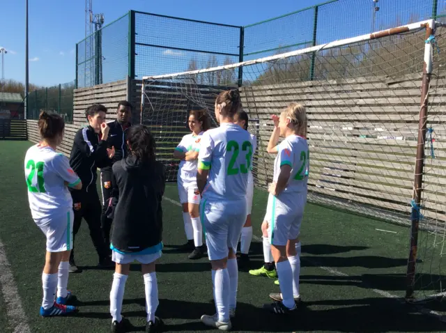 St Johns Ladies, a deaf women's football team, play in the FA People's Cup