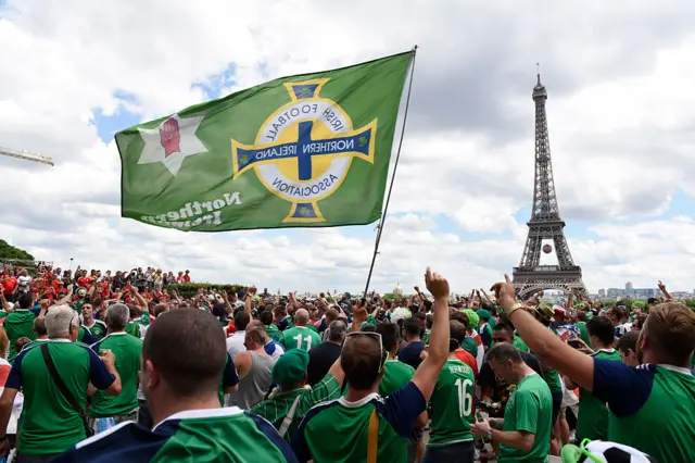 Northern Ireland fans in Paris