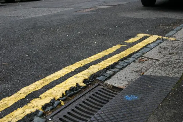 Double yellow lines