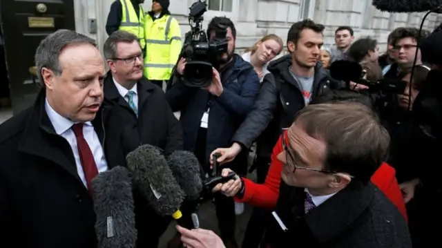 DUP outside Downing Street