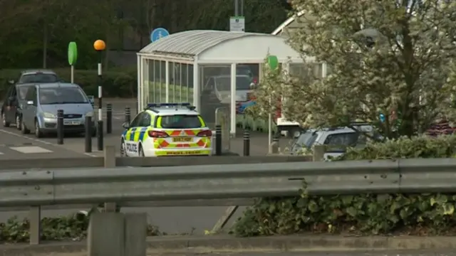 Police outside Asda in Thurmaston