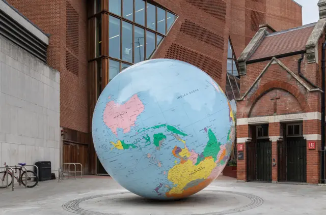 Globe on campus