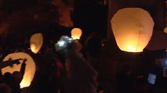 Lanterns flying