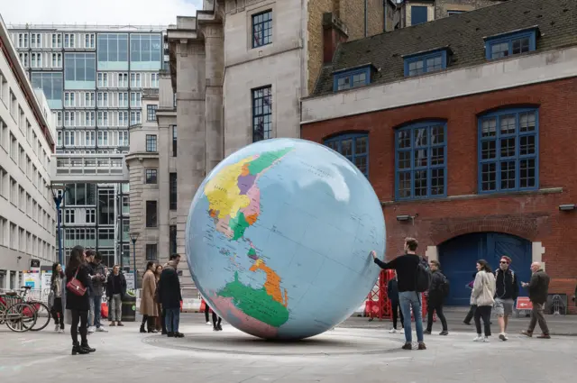 Globe sculpture