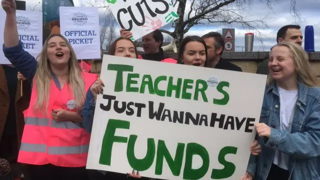 Teachers on the picket line