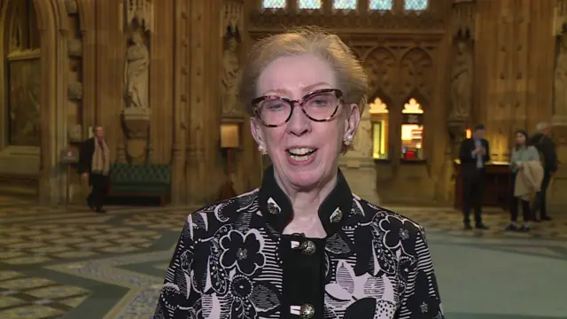 Dame Margaret Beckett speaking to the BBC from the House of Commons