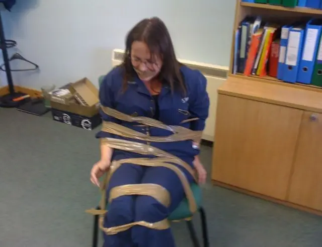 DeeAnn Fitzpatrick has said she was taped to a chair by colleagues