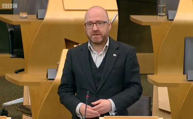 Scottish Green co-convener Patrick Harvie