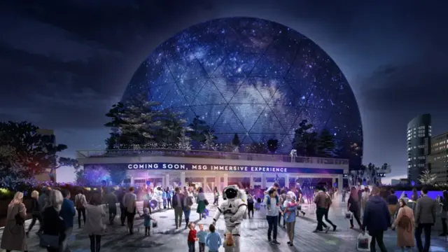 Artist's impression of the new MSG Sphere