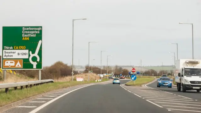 A64 near Seamer