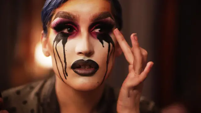 A still from BBC Two's Pose