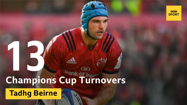 Tadgh Beirne has 13 turnovers in this season's Champions Cup