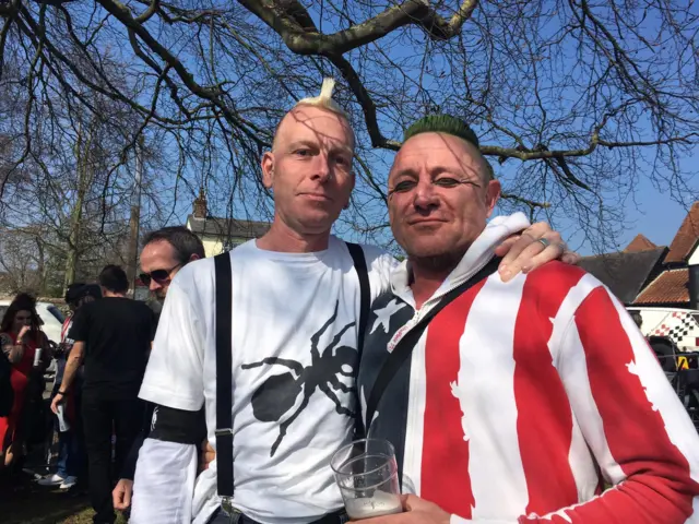 Mourners at Keith Flint funeral