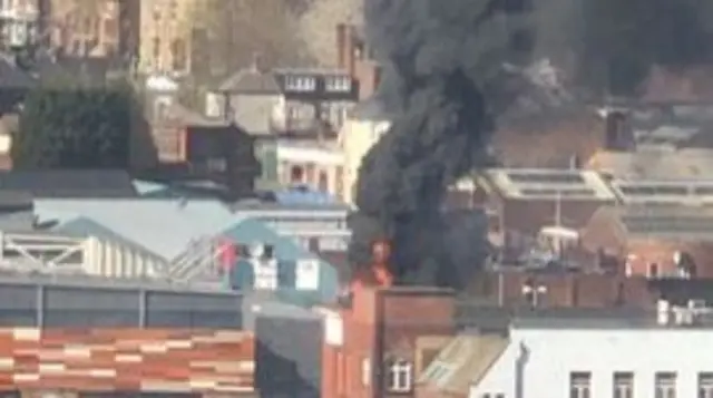 A fire in Sheffield