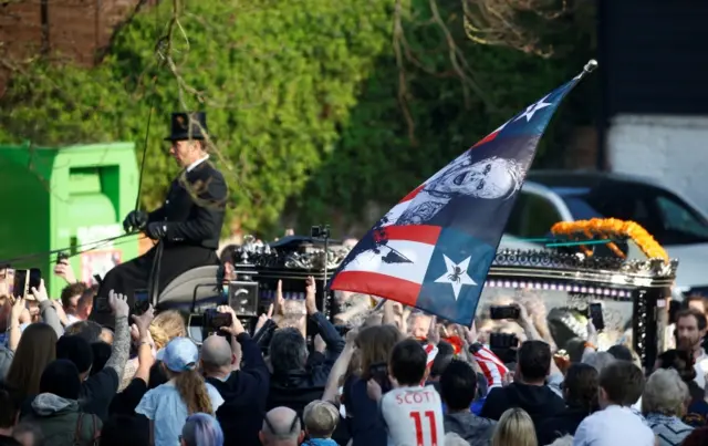 Keith Flint's coffin.