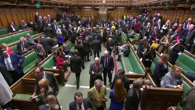 MPs leave chamber to vote