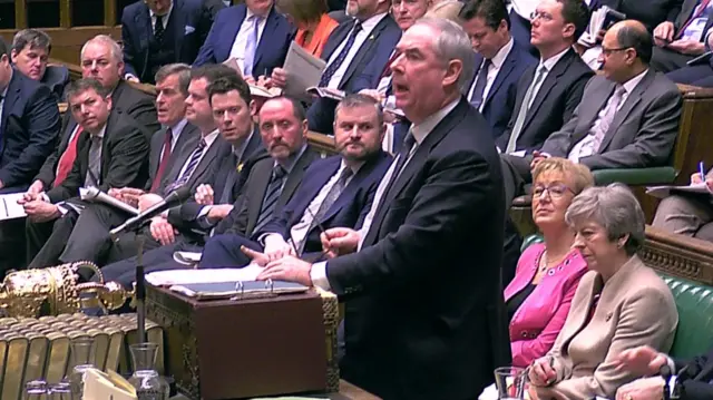 Geoffrey Cox addresses MPs