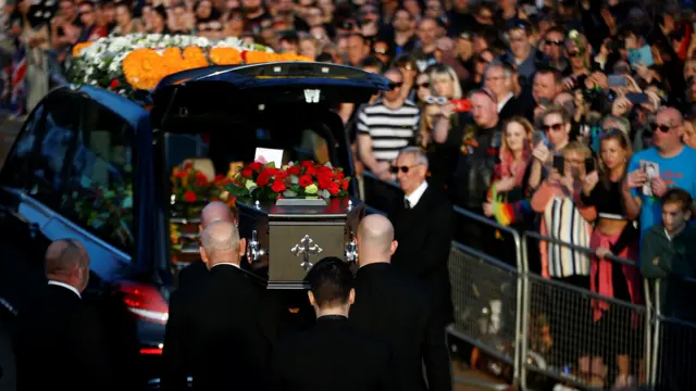 Keith Flint's coffin.