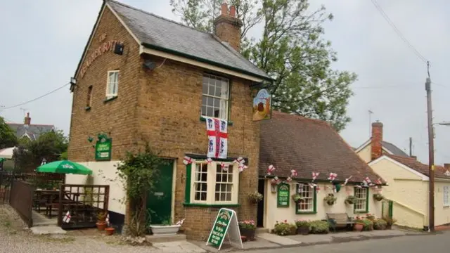 The Leather Bottle pub in Pleshey, near Braintree.