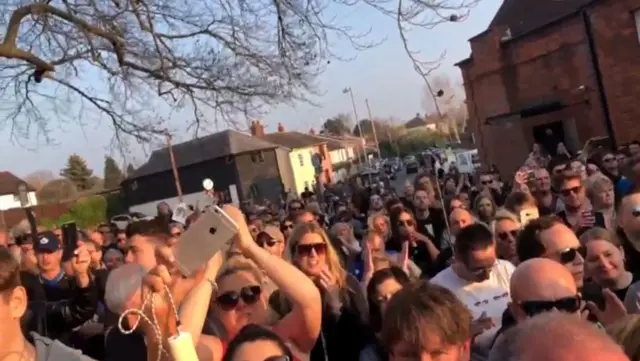 Crowds in Bocking.