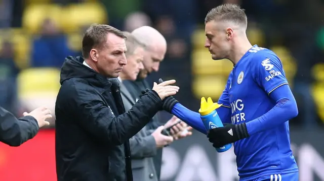 Brendan Rodgers and Jamie Vardy