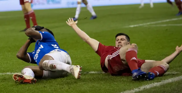 Rangers striker Alfredo Morelos and Aberdeen defender Scott McKenna were both dismissed when the sides last met
