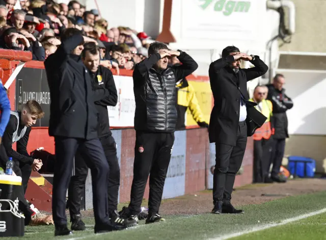 Sunshine is making life difficult for those in the Pittodrie dugouts