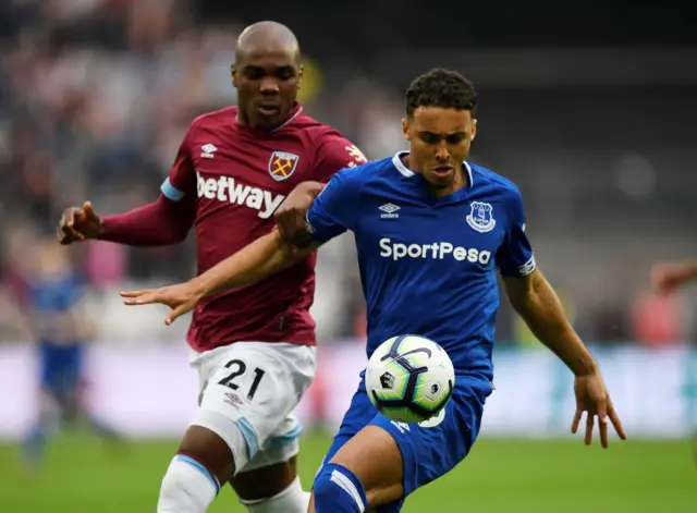 Dominic Calvert-Lewin and Angelo Ogbonna