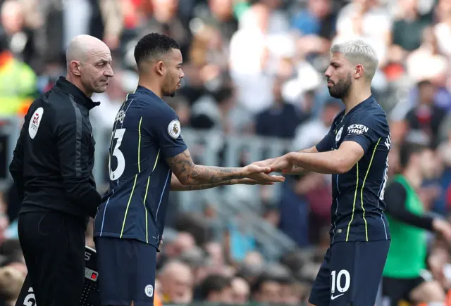 Gabriel Jesus and Sergio Aguero