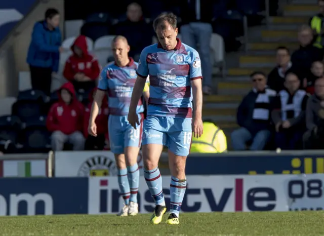 Kenny Miller and Paul McGowan trudge off the pitch at full-time