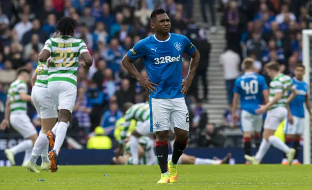 Alftedo Morelos has yet to score against Celtic