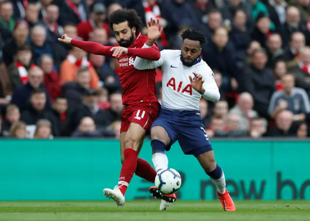 Danny Rose and Mohammed Salah