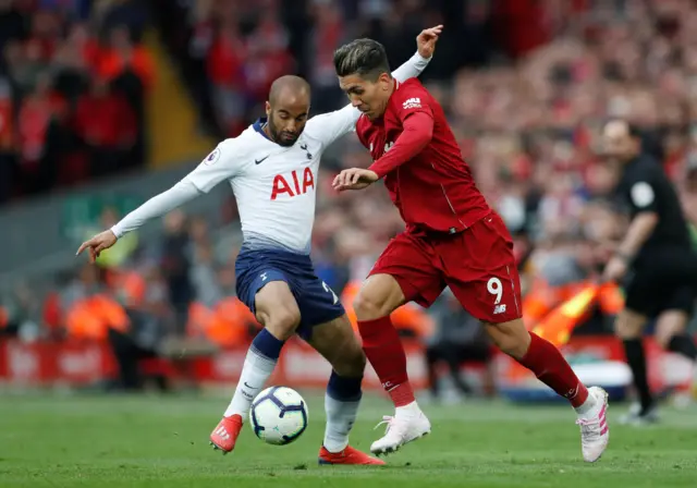 Lucas Moura and Roberto Firmino