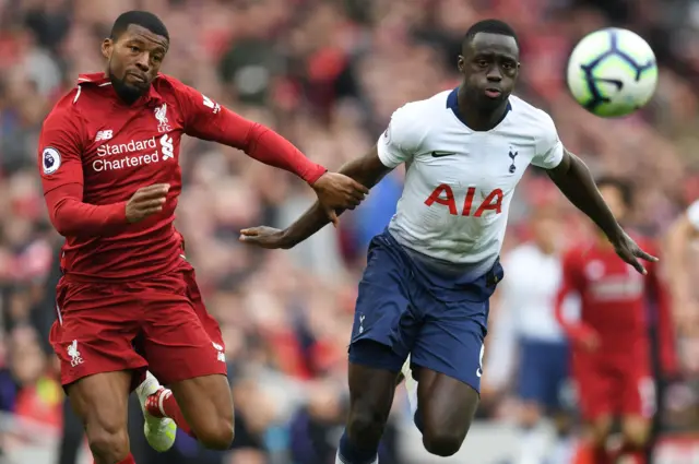 Georginio Wijnaldum and Davinson Sanchez