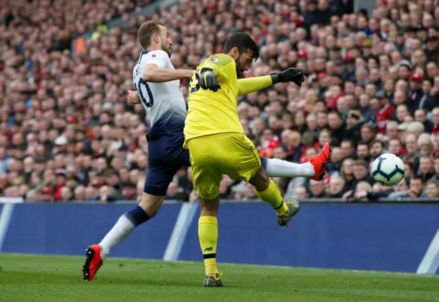 Alisson and Harry Kane