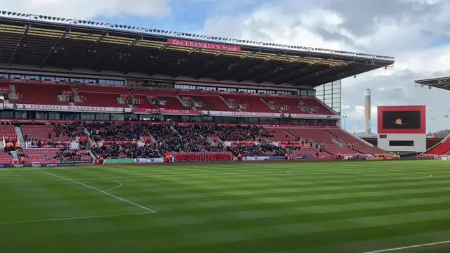 Fans inside the stadium