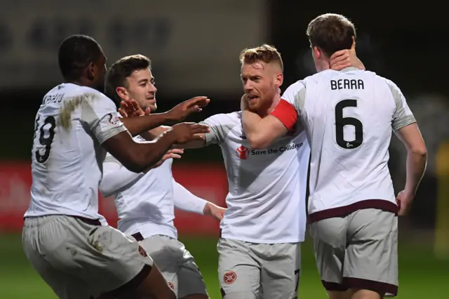 Hearts celebrate