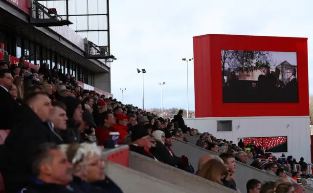 Fans at stadium