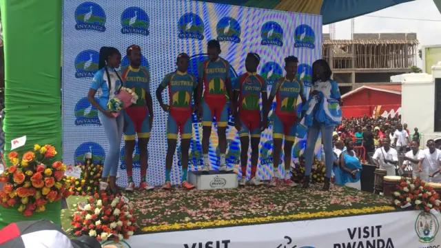 The Eritrean cycling team