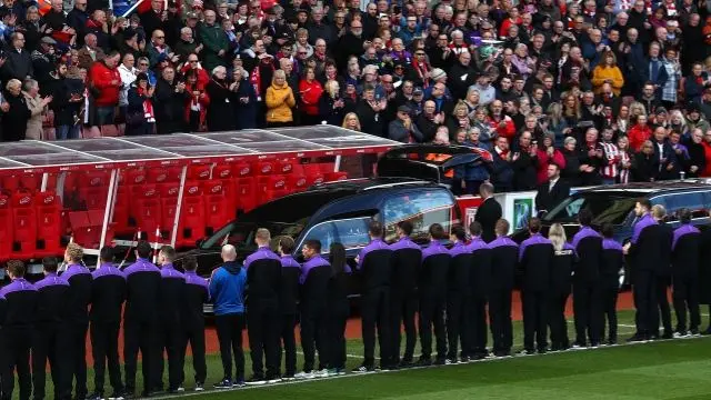 Crowds at the stadium