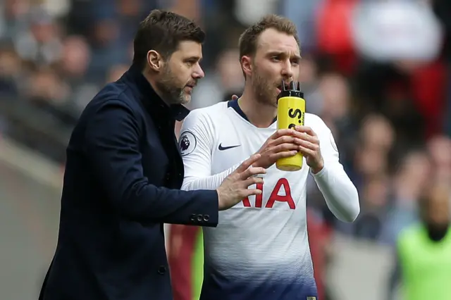 Mauricio Pochettino and Christian Eriksen