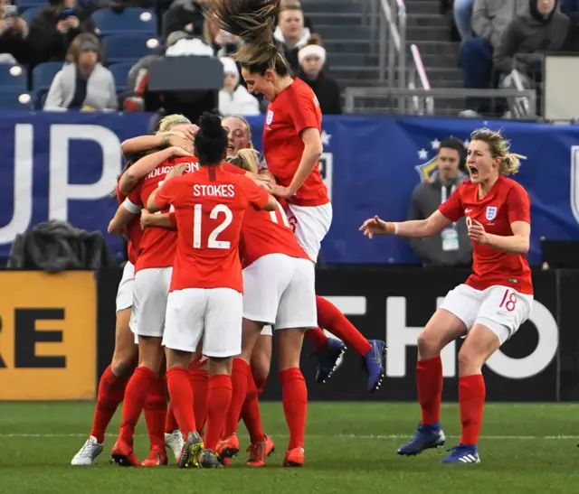 England celebrate