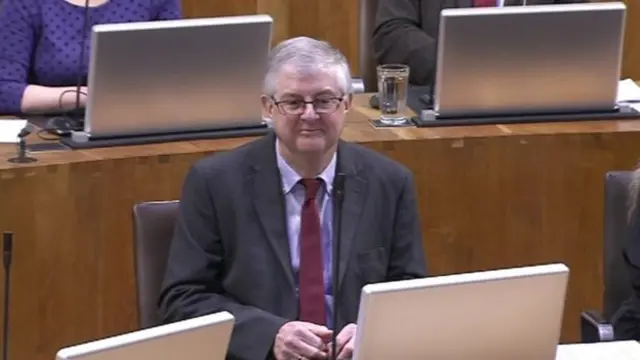 Welsh First Minister Mark Drakeford sent a supportive message to Mike Russell today