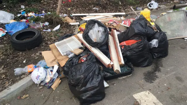 Dumped rubbish