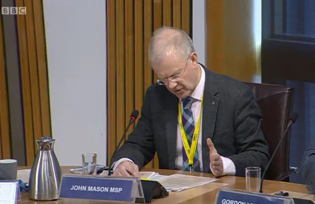 SNP MSP John Mason gets the questioning underway