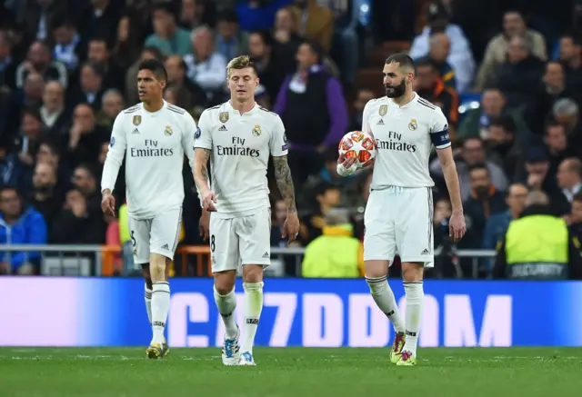 Raphael Verane, Toni Kroos and Karim Benzema