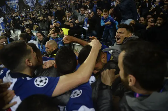 Wild scenes as Porto celebrate