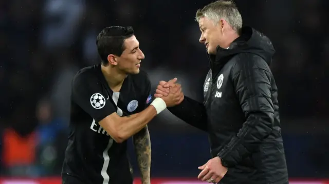 Ole Gunnar Solskjaer and Angel Di Maria